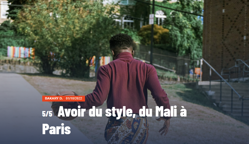Capture d'écran du dernier épisode de la série : "Avoir du style, du Mali à Paris".