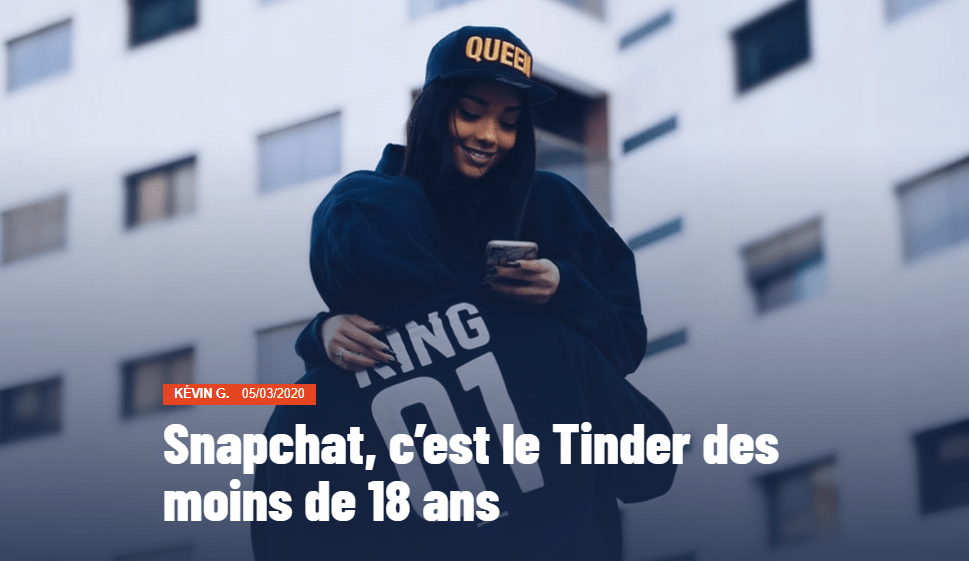 Miniature de l'article "Snapchat, c'est le Tinder des moins de 18 ans".